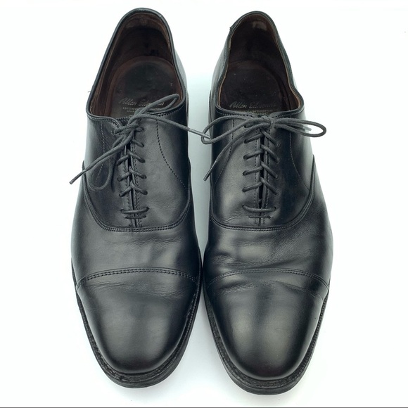 Allen Edmonds Hopkinson mens cap toe oxfords size 13 D black calfskin leather - Picture 2 of 14